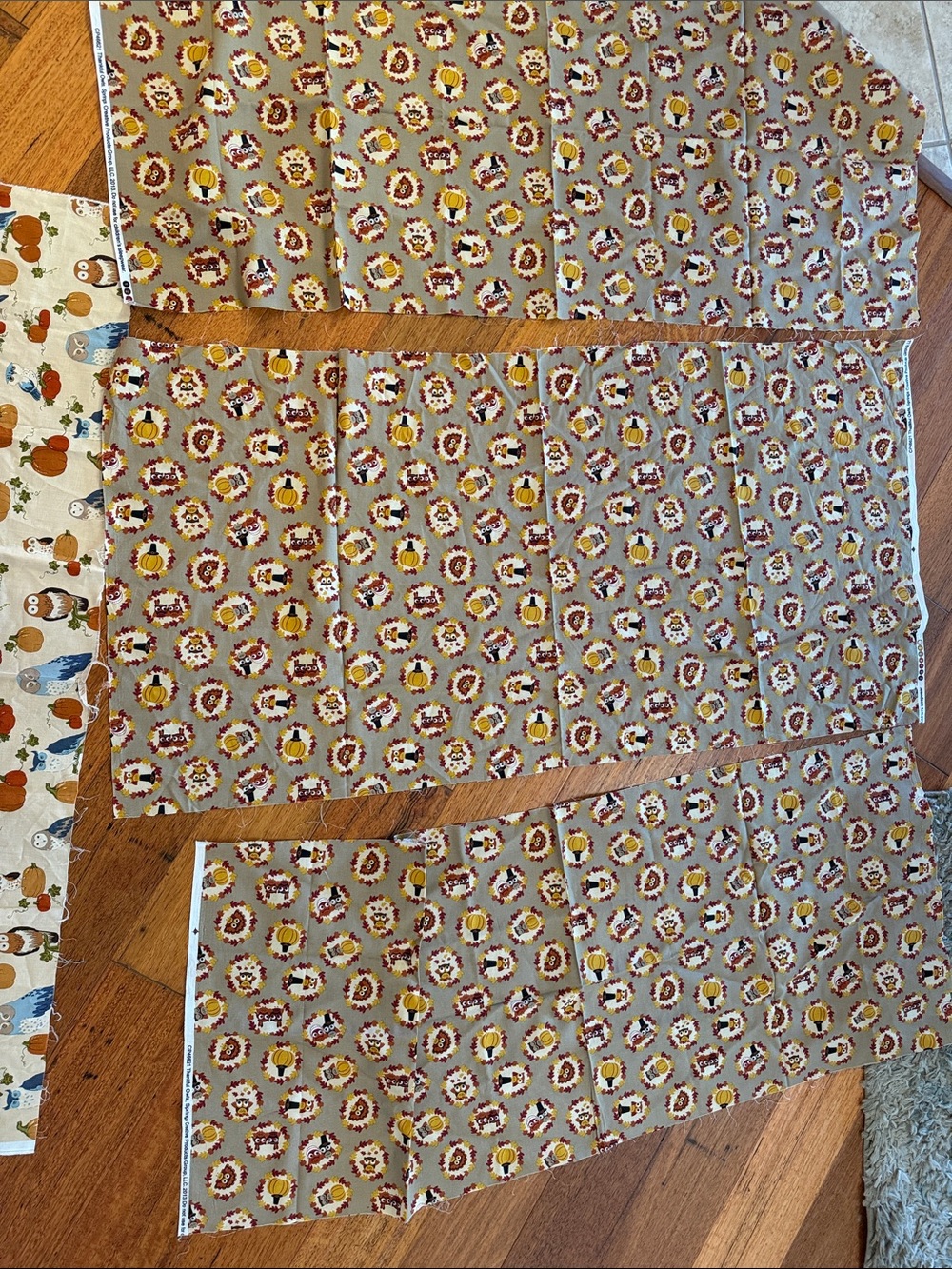 HTF Alexander Henry & Springs Creative Fall Owl Fabric Lot - 4 Pcs (2.1 + Yds) - Picture 6 of 8